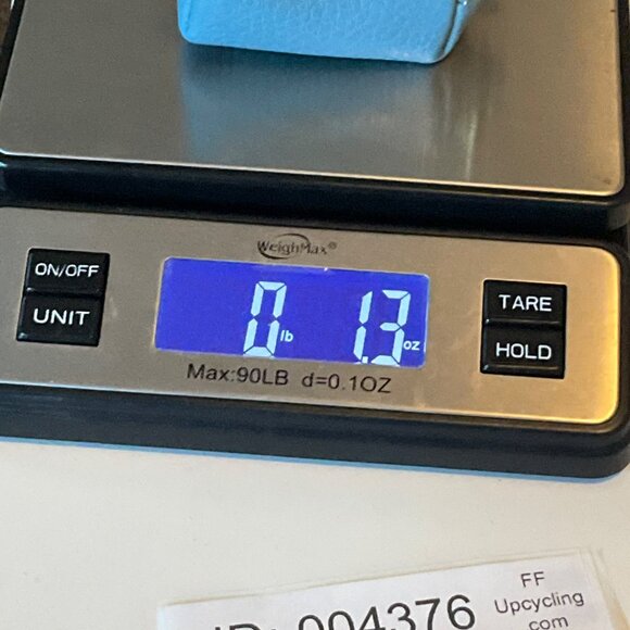 Portland Leather G Dopp Light Blue Leather Mini Keychain Pouch Bag Charm - Picture 9 of 9